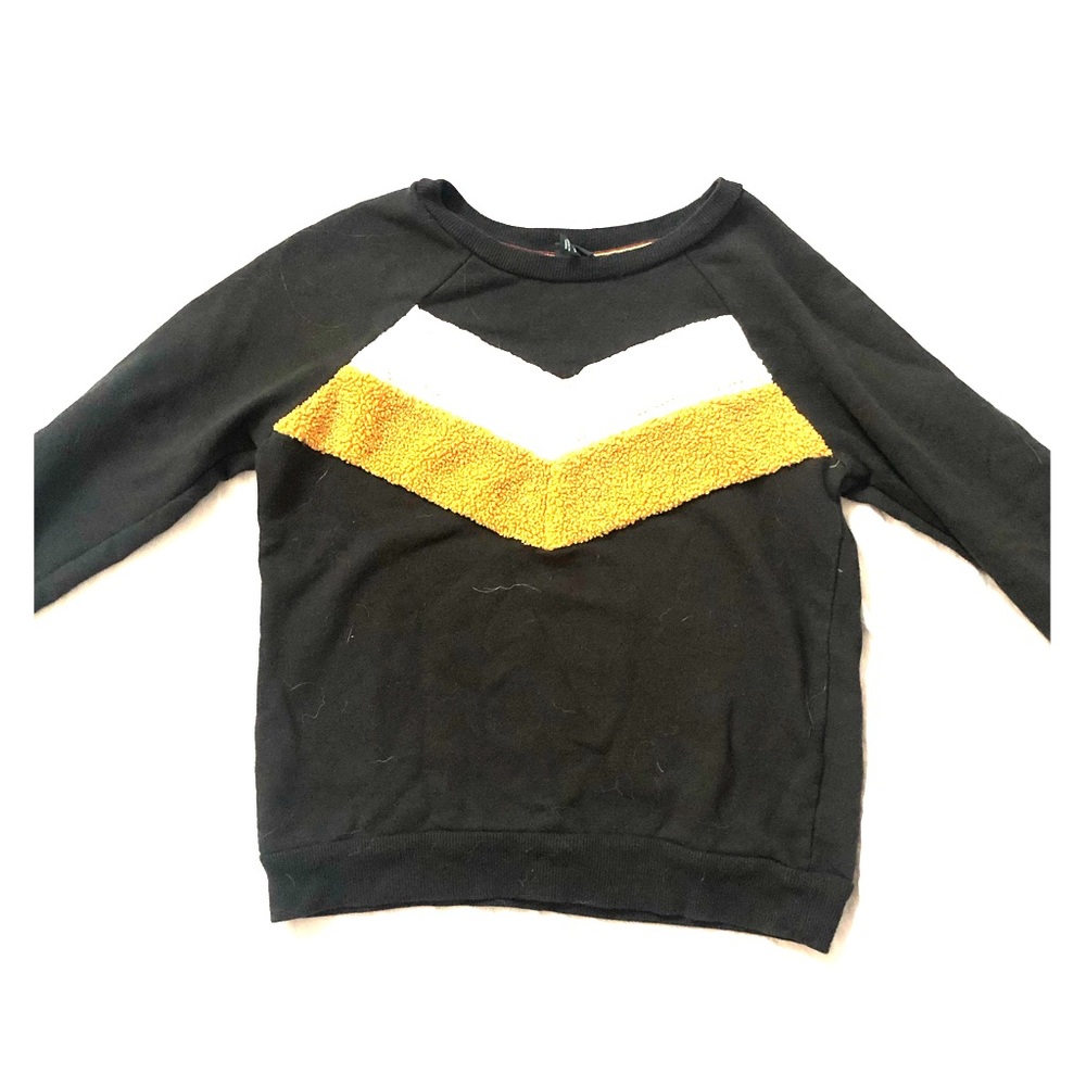 Cute black white and yellow chevron sweater